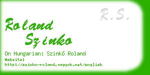 roland szinko business card